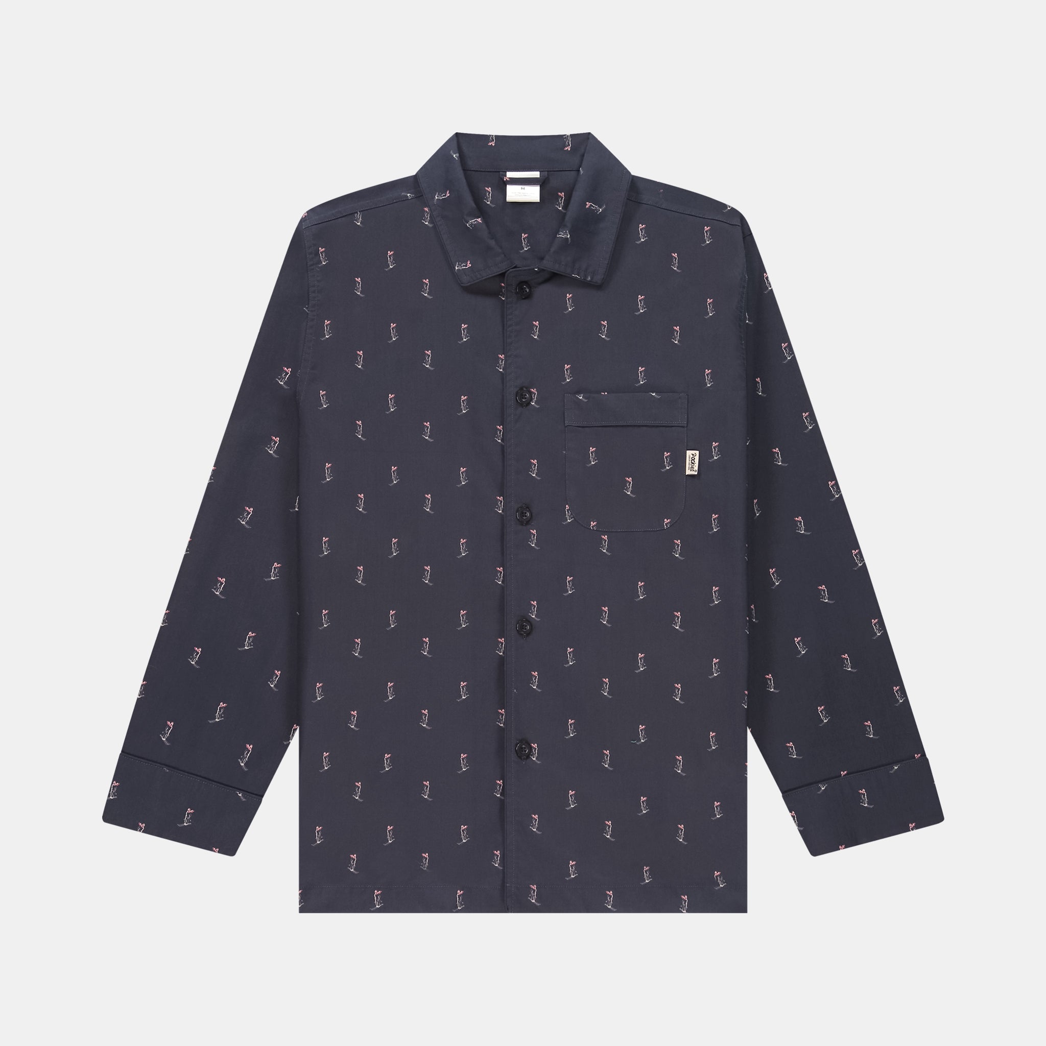 Ski Man Pyjama Shirt - Navy