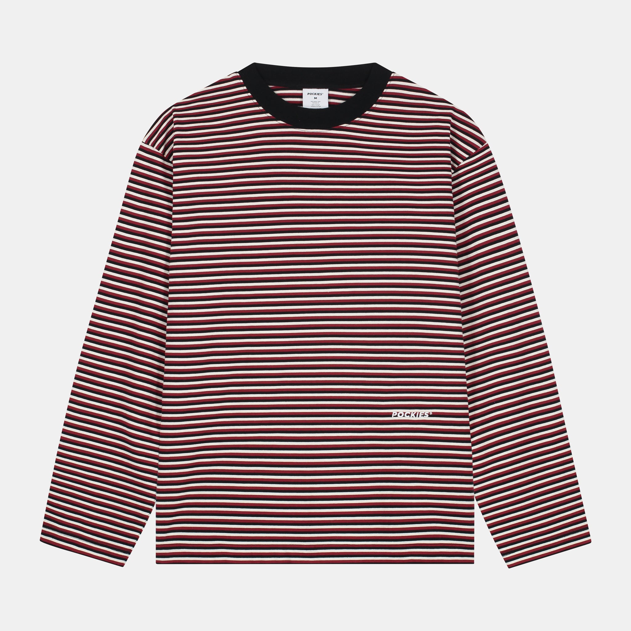 Striped LS - Red/Faux Black/OW