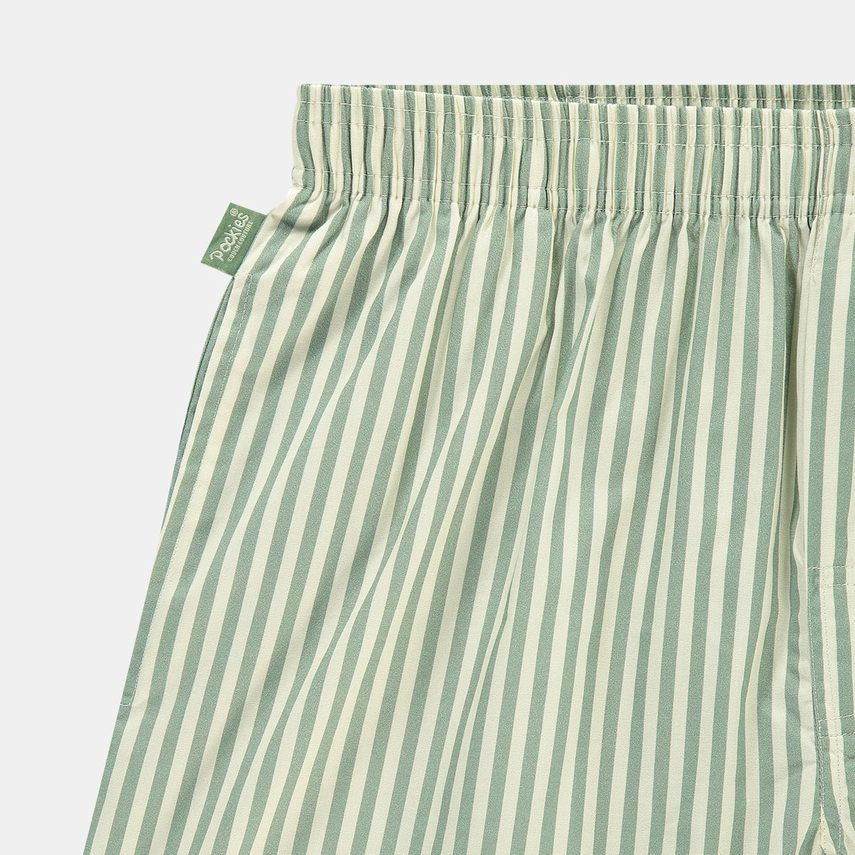 2-Pack Striped boxer shorts by Pockies, Green Striped pair, detail